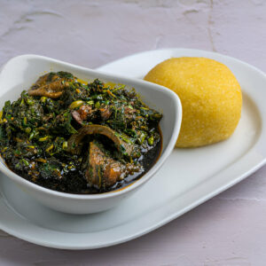 Vegetable Soup with Rice or Swallow