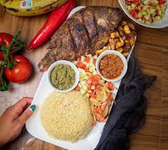 Attieke with Fish, Chicken, Goat Meat, or Lamb