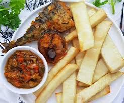 Baked Fish & Chips with Pepper Sauce